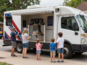 Families engaging with the Arizona Traveling Museum exhibits