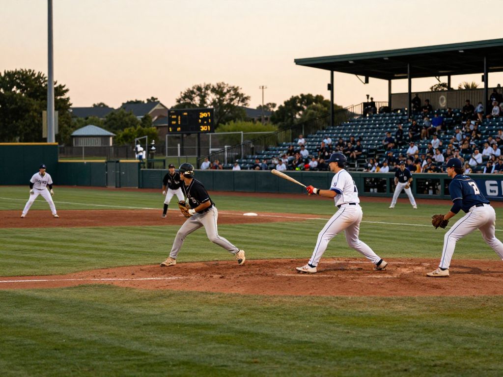 ASU Baseball players in action at the season opener at Phoenix Municipal Stadium