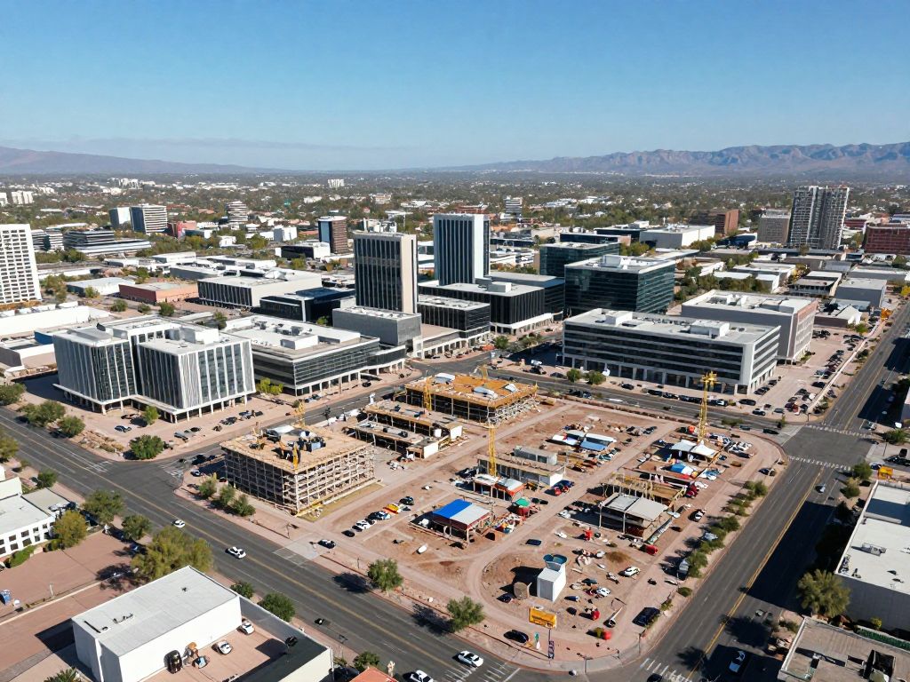 Rendering of the new ASU Health building and John S. McCain III Library in Phoenix
