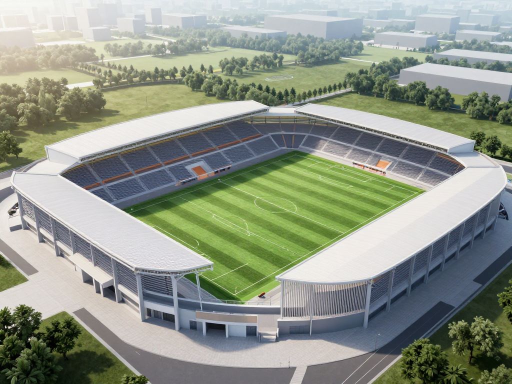 Architectural image of Arizona State University indoor practice facility