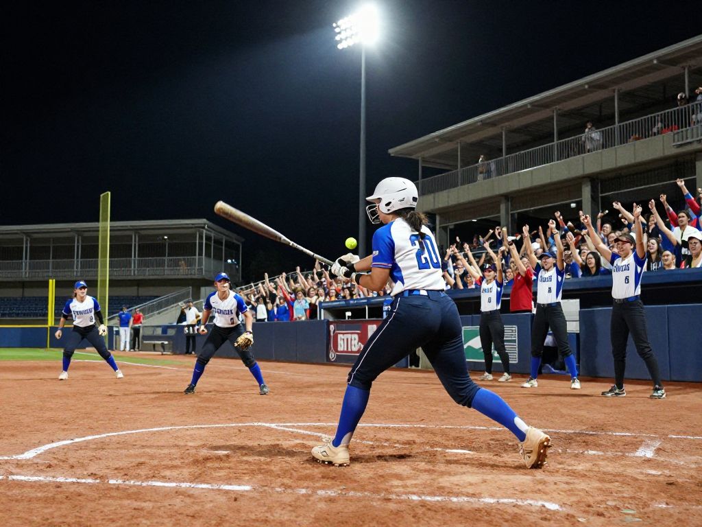 ASU softball players in action during a game against Oklahoma