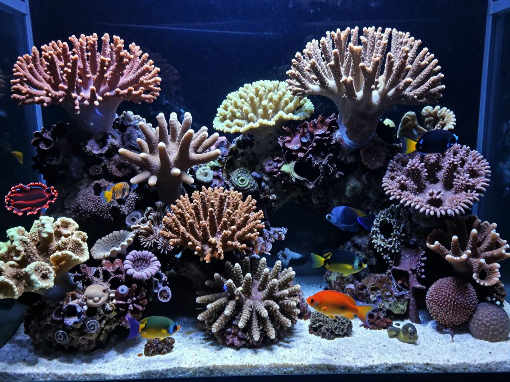 Living corals in Biosphere 2 Ocean Habitat