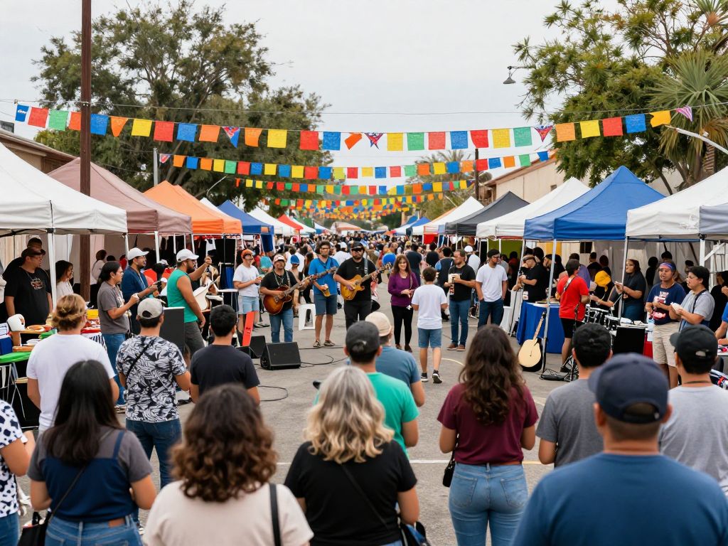 Crowd enjoying live music at the Chandler Ostrich Festival