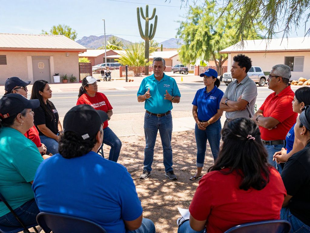Citizens participating in a community event in Arizona
