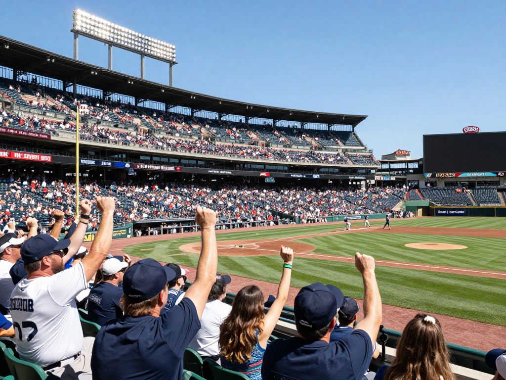 Fans enjoying a baseball game at Chase Field in Phoenix