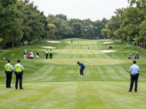 Law enforcement presence at the Waste Management Phoenix Open