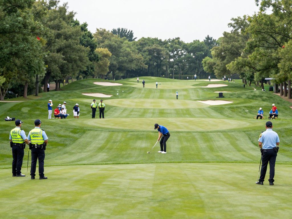 Law enforcement presence at the Waste Management Phoenix Open