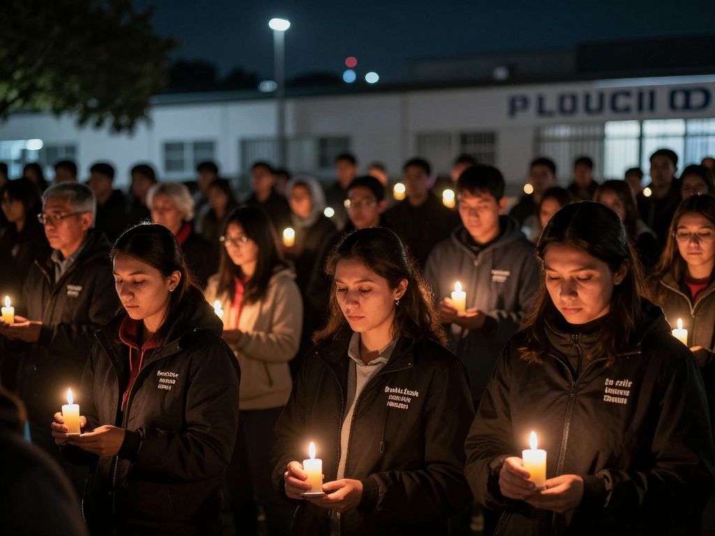Candlelight vigil at Eloy Detention Center honoring deceased individuals