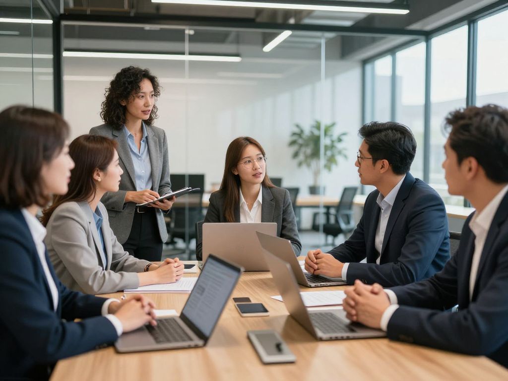 Professionals in Phoenix discussing business ethics