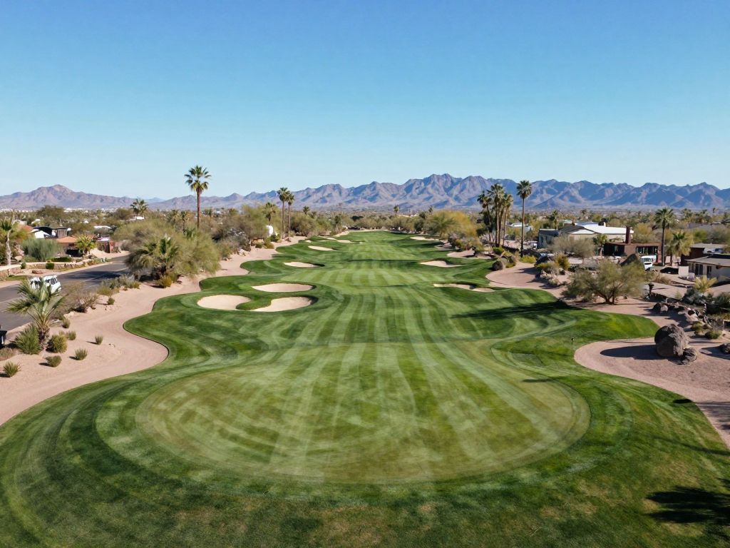 Aerial view of Foothills Golf Club in Phoenix, Arizona