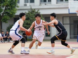 GCU Lopes basketball team competing during a game