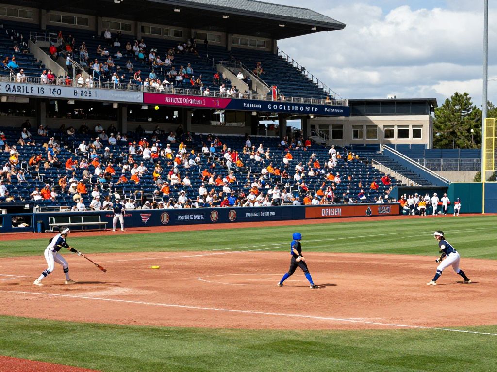 Crowd at GCU Softball home opener showcasing community support.