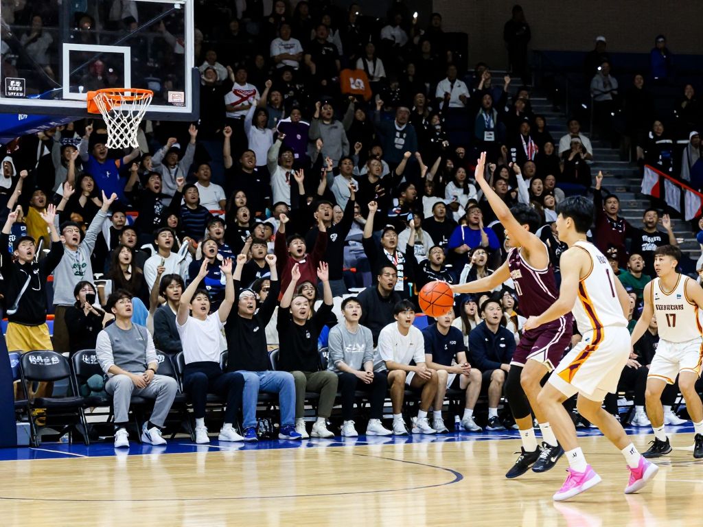Grand Canyon University basketball team celebrating a win over Air Force