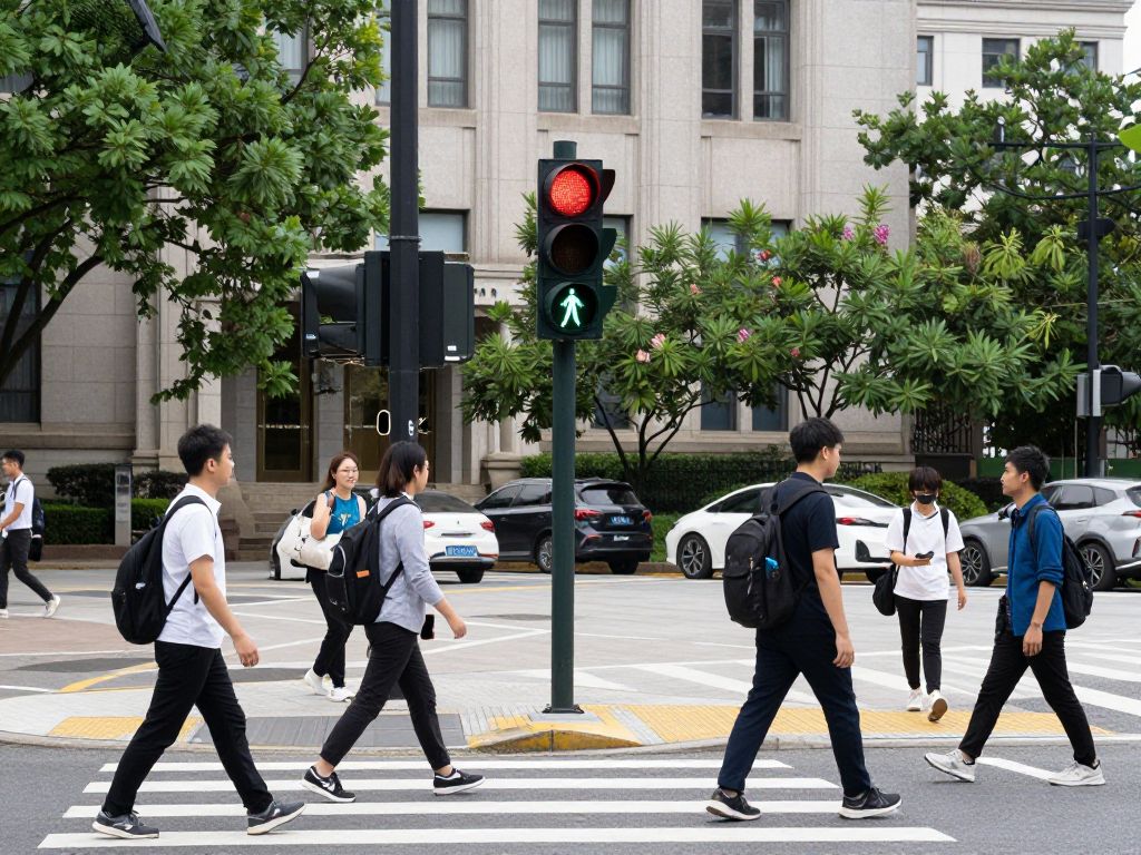 HAWK light installed at intersection near University of Arizona