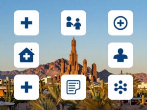 Symbolic representation of medical innovation and philanthropy in Phoenix