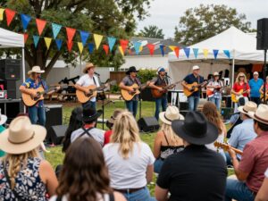 A community event celebrating music in Scottsdale with a crowd enjoying an outdoor concert.