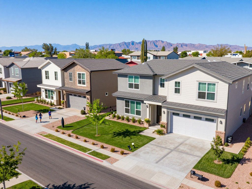 Newly built homes in a Phoenix residential community priced under $1 million.