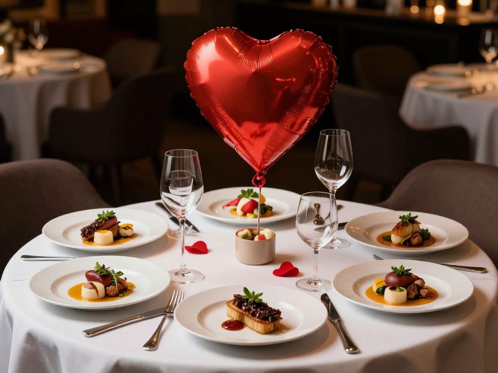 Elegant table setting for Valentine's weekend at Nobu Scottsdale