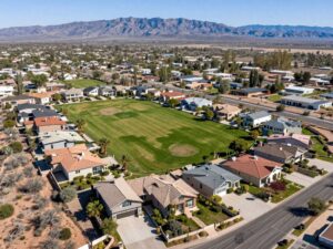Aerial view of luxury land in Paradise Valley, Arizona.
