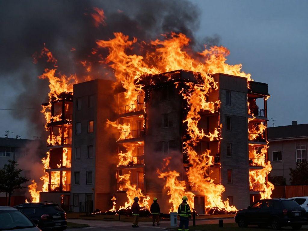 A fire in an apartment complex in Phoenix during the early morning hours.