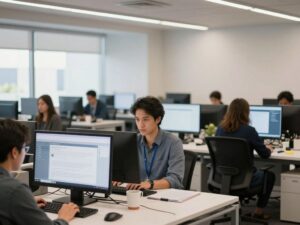 Modern office interior in Phoenix, Arizona, representing the workspace of B2B Rocket, a recognized sales software company.