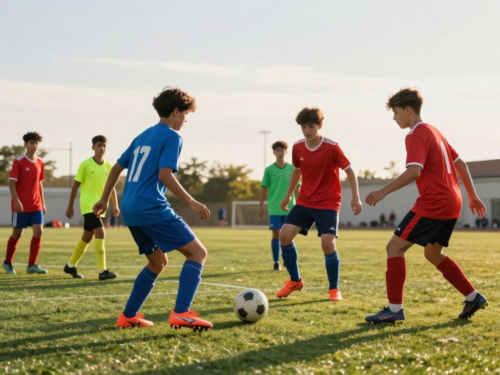 Phoenix Christian soccer team playing on a sunny day