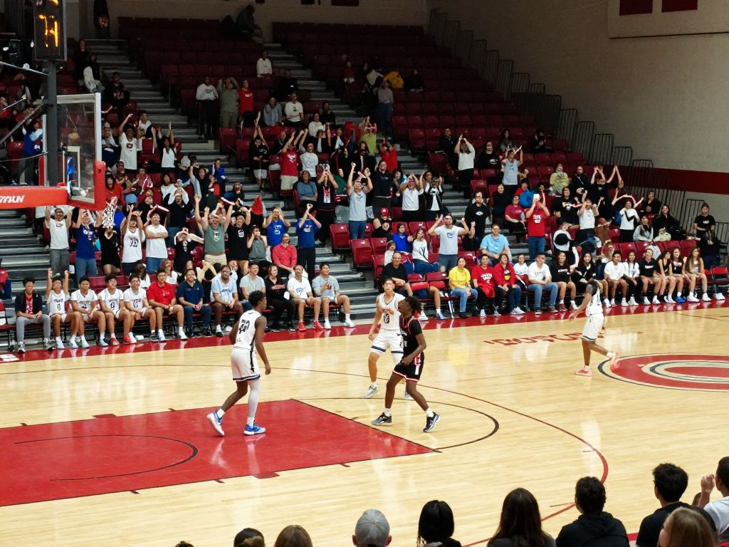 Players competing in a high school basketball game between Phoenix Christian and Scottsdale Christian