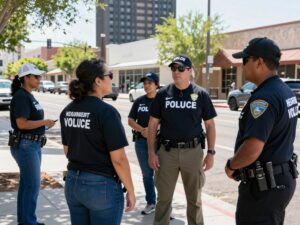 Residents engaging in community safety initiatives in Phoenix