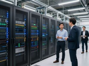 Business leaders discussing data center policies in Phoenix