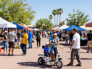 A lively festival scene in Phoenix, showcasing cultural diversity and community engagement.