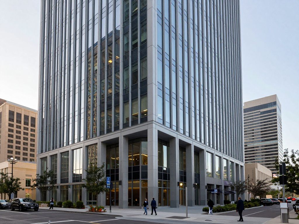 A contemporary glass-faced office building in downtown Phoenix, AZ, symbolizing the recovery of the local office market.