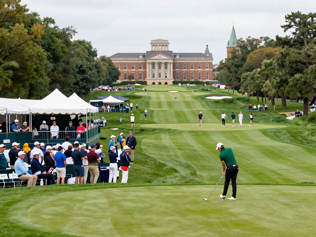 Crowd enjoying the Phoenix Open golf tournament at TPC Scottsdale