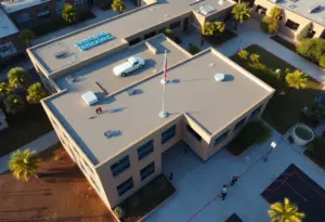 Aerial view of public high schools in Phoenix, AZ