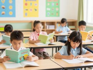 Phoenix third-graders participating in a reading tournament