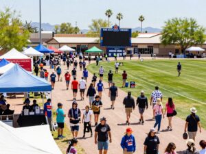 A collage of Phoenix weekend events featuring art and sports activities.