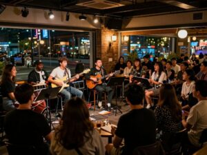Audience enjoying the Radium Dolls concert at Valley Bar in Phoenix