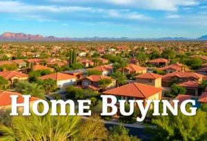 A view of residential homes in Phoenix, AZ illustrating different seasons.