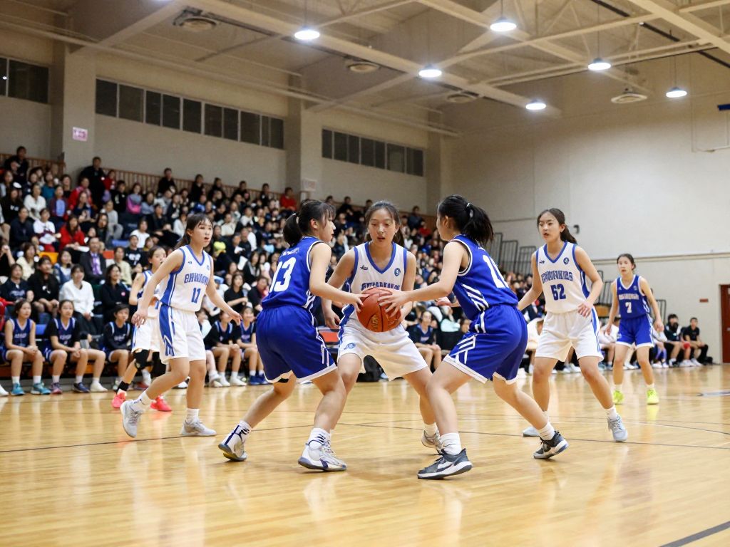 High school girls basketball game with Sedona Scorpions competing