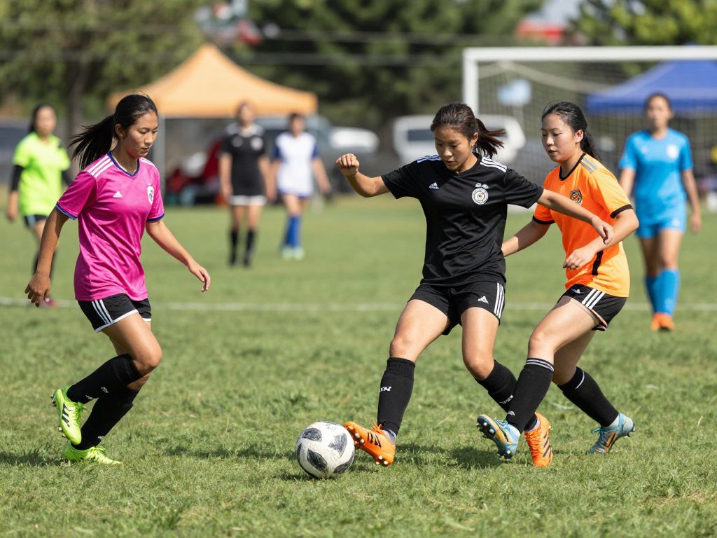 Sunnyside High School girls soccer team during a match