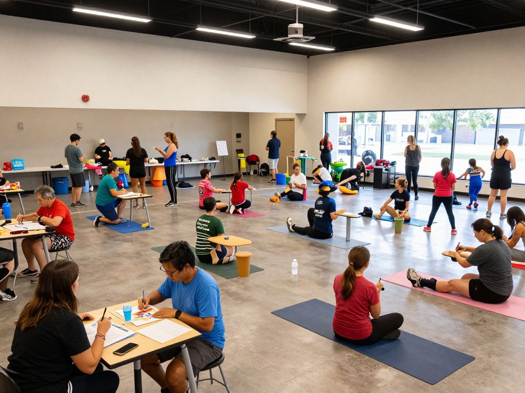 Community members participating in various activities in Tempe, Arizona.