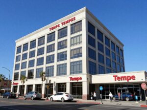 Busy office building in Tempe, Arizona showcasing commercial real estate success