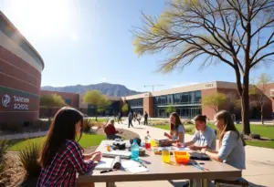 Students participating in STEM activities at a top high school in Phoenix, AZ.