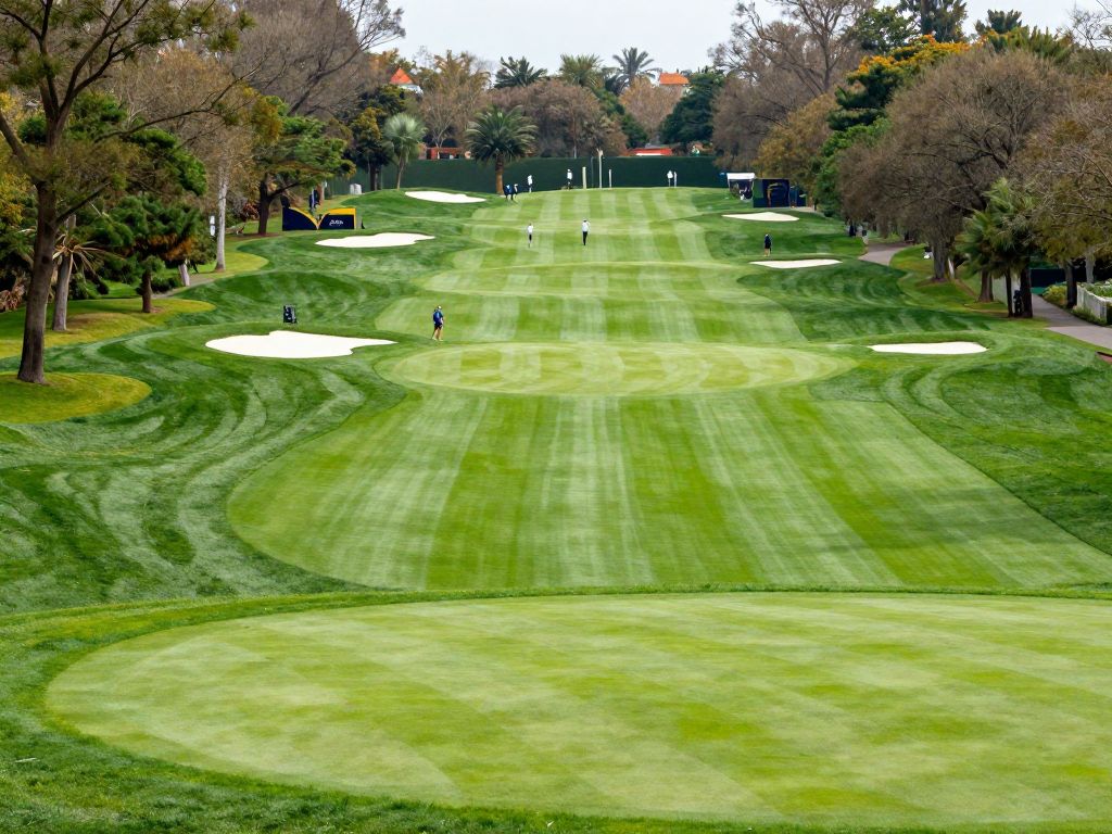 Vibrant scene of golfers playing at TPC Scottsdale