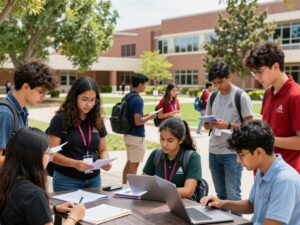 Students at the University of Arizona participating in academic activities.