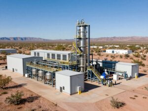 Rendering of the University of Arizona's modular mineral processing facility