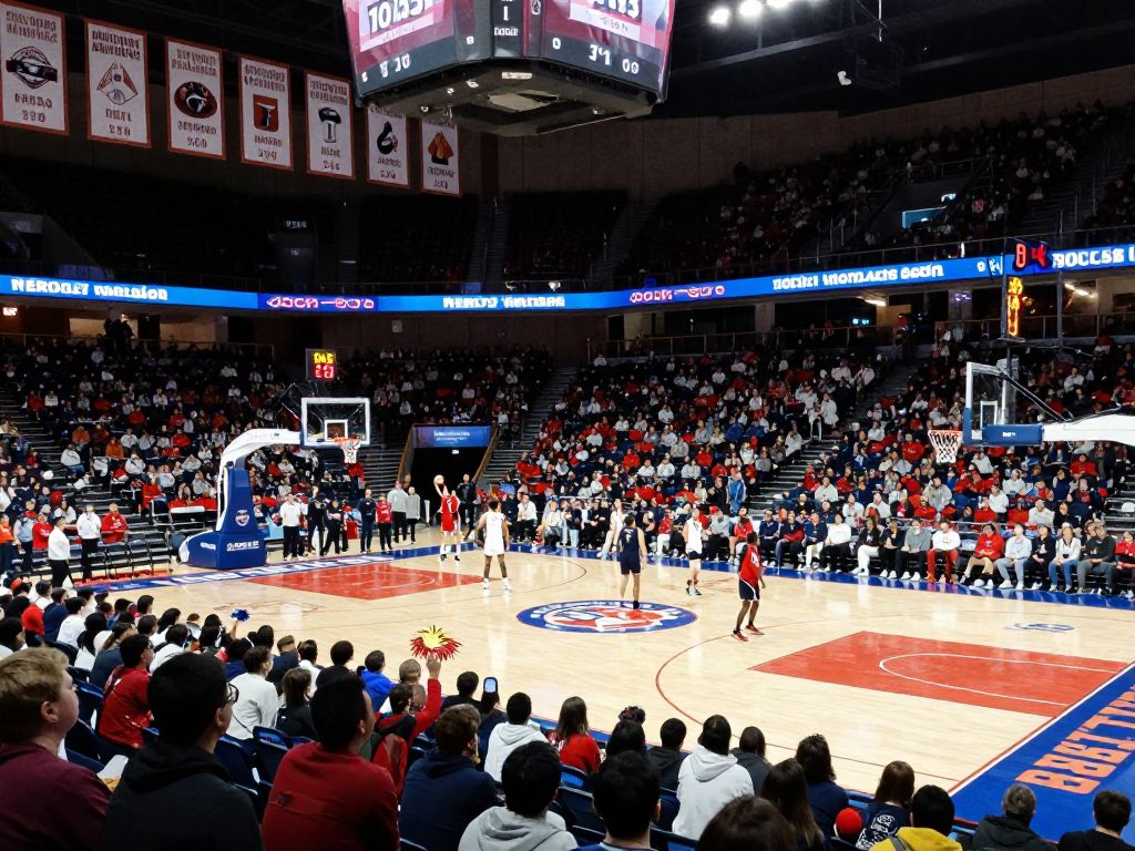 Crowd cheering at University of Arizona's College GameDay event
