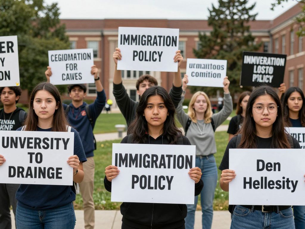 Students protesting for immigration policy awareness at the University of Arizona