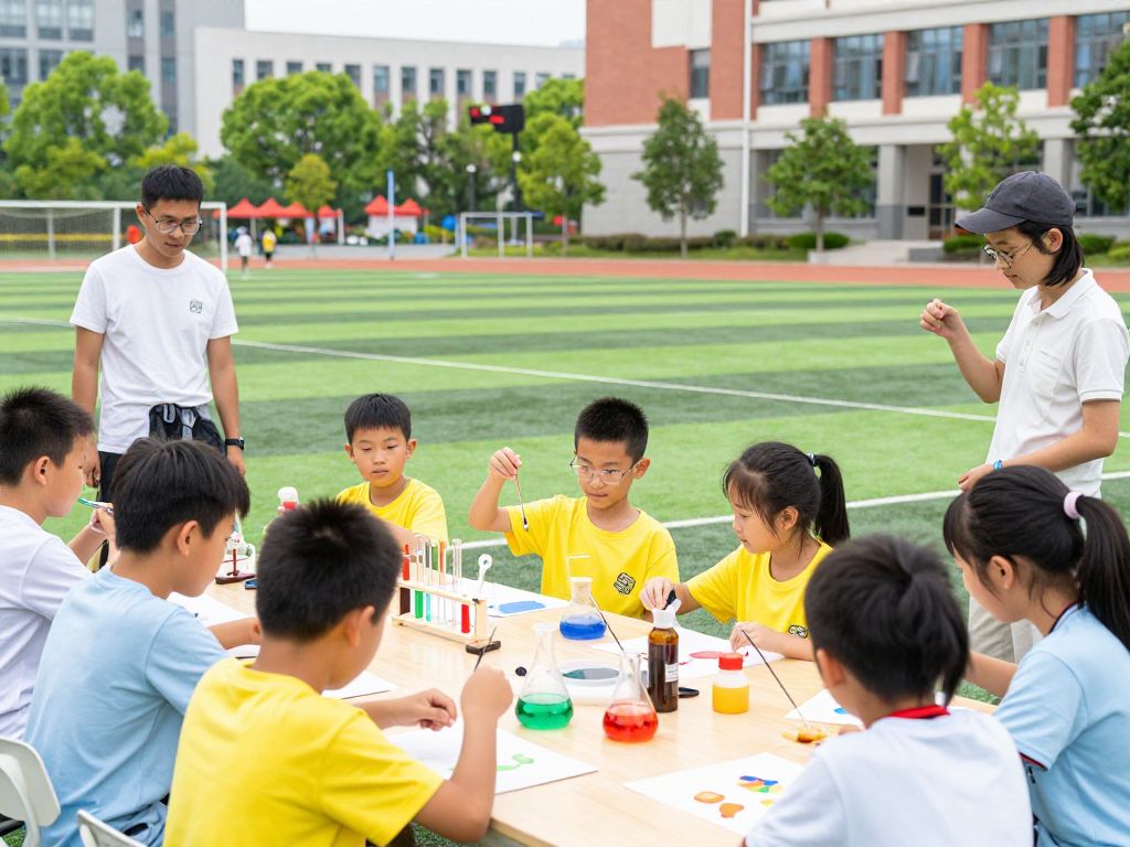 Kids participating in various summer camp activities at the University of Arizona