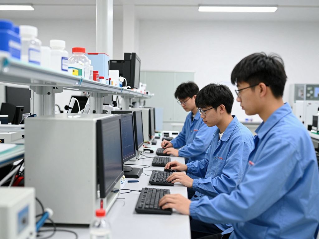 Students conducting research in the University of Arizona's mining engineering lab.