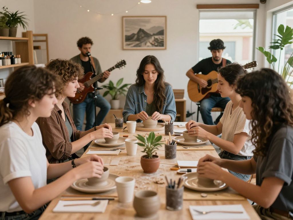 Romantic Valentine's Day activities in Phoenix, including pottery and candlelight concert.